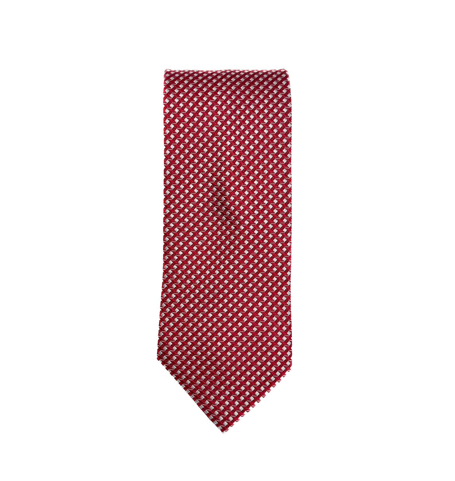 Patterned Neck Tie- Burgundy & Silver