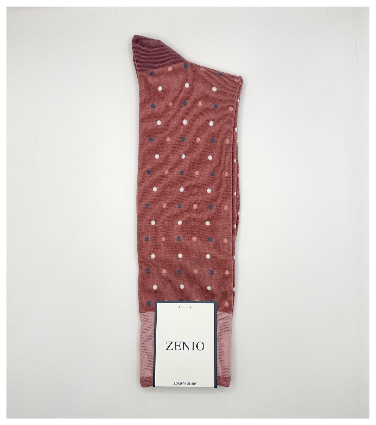 Coral Polka Dot Dress Sock