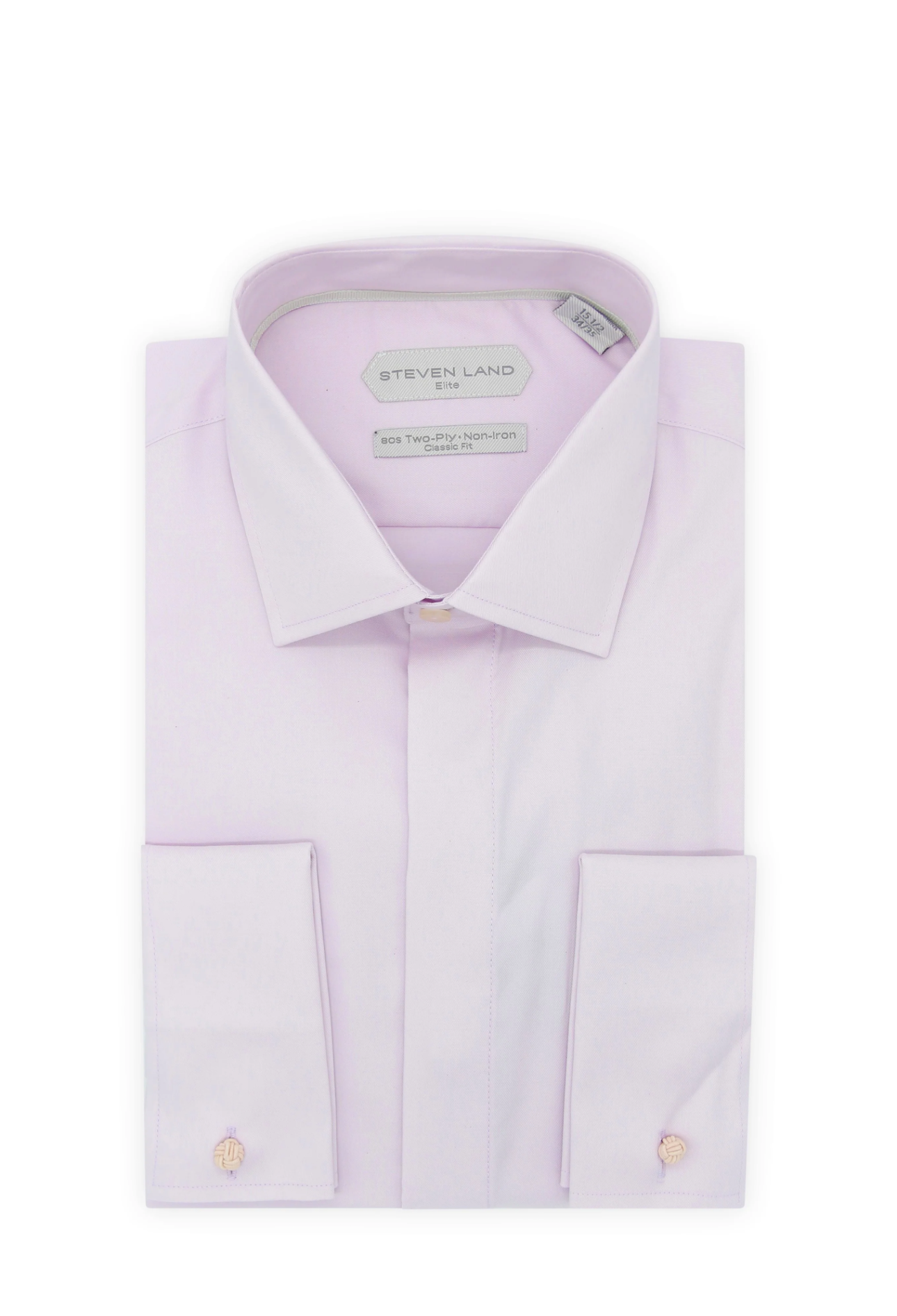 Hidden Buttons Non Iron 2 Way Stretch Shirt - Lilac