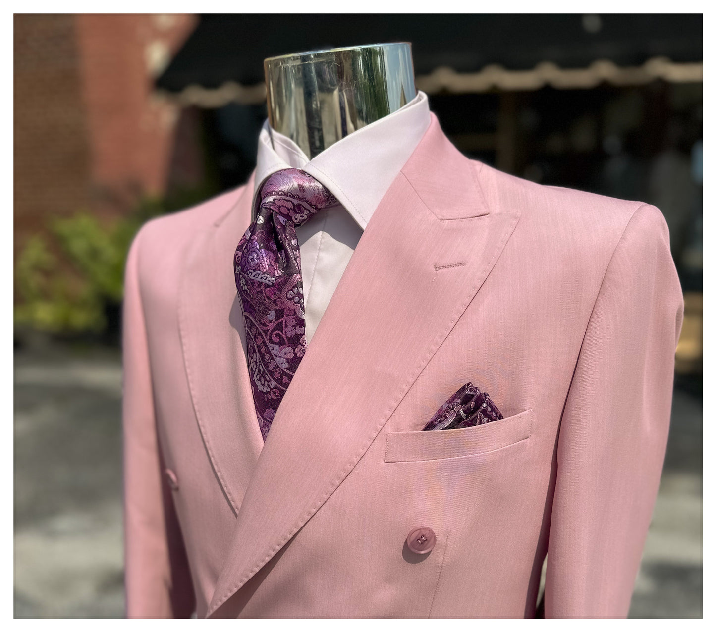 Blush Double Breasted Suit