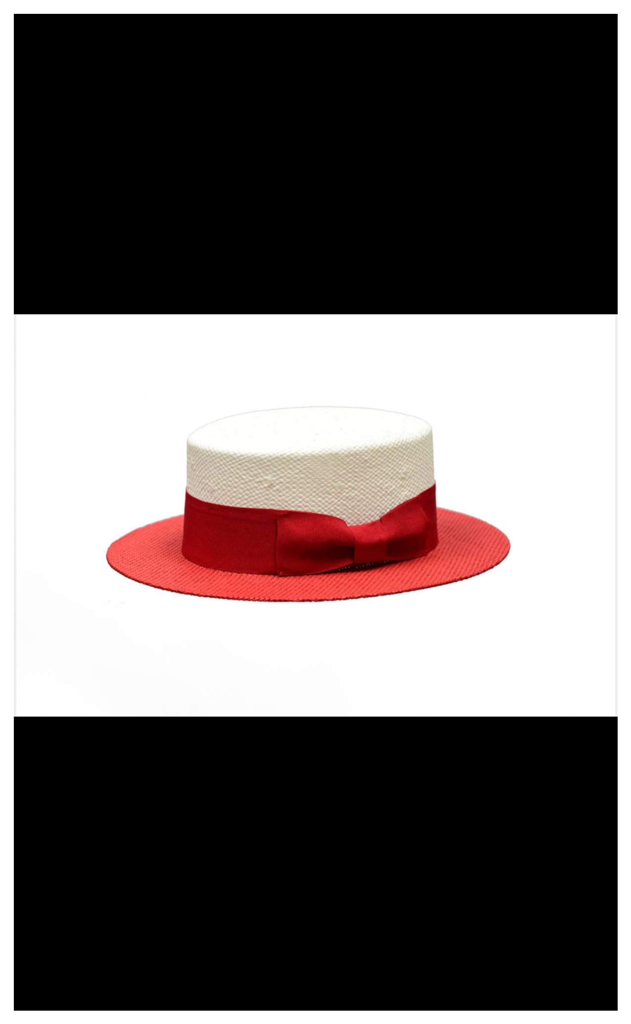 2 Tone Boater - Red/White