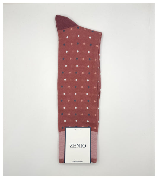 Coral Polka Dot Dress Sock