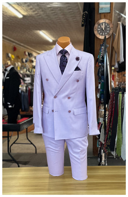 Lavender Double Breasted Suit