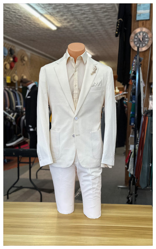 Seer Sucker Suit - Cream