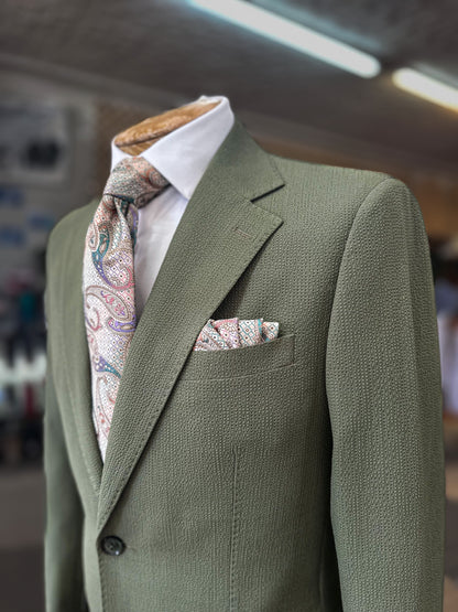 Canuti Seer Sucker Suit - Sage Green