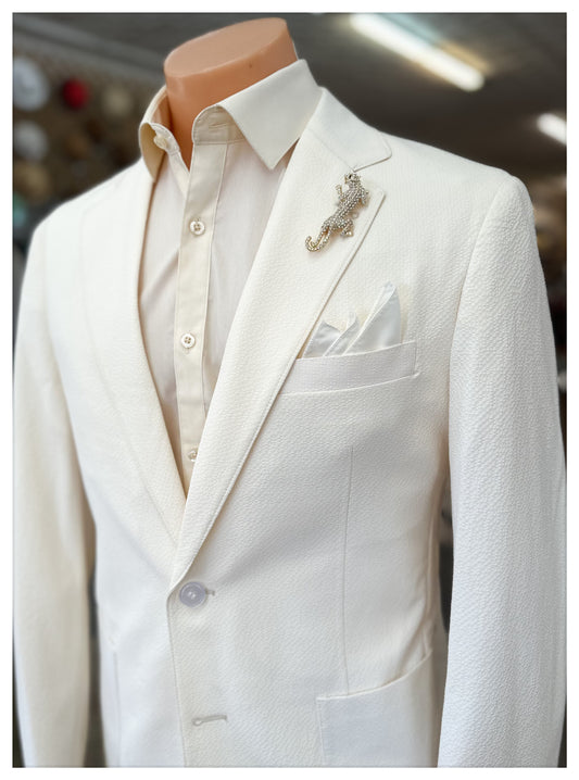 Seer Sucker Suit - Cream