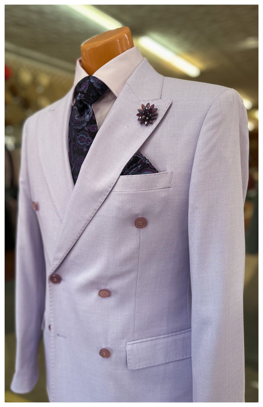 Lavender Double Breasted Suit