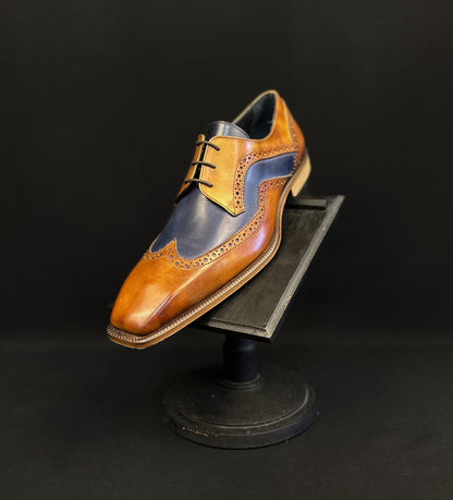 Saranno -Navy/Cognac