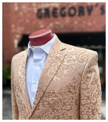 Paisley Print Tuxedo - Rose Gold