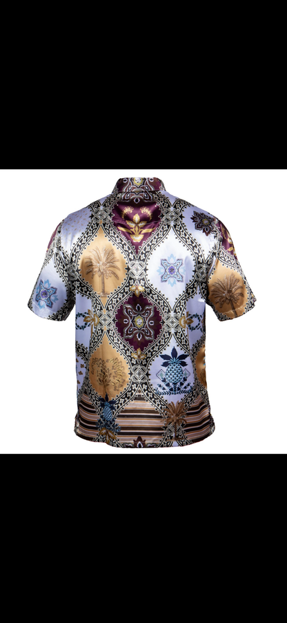 Satin Print SS Shirt